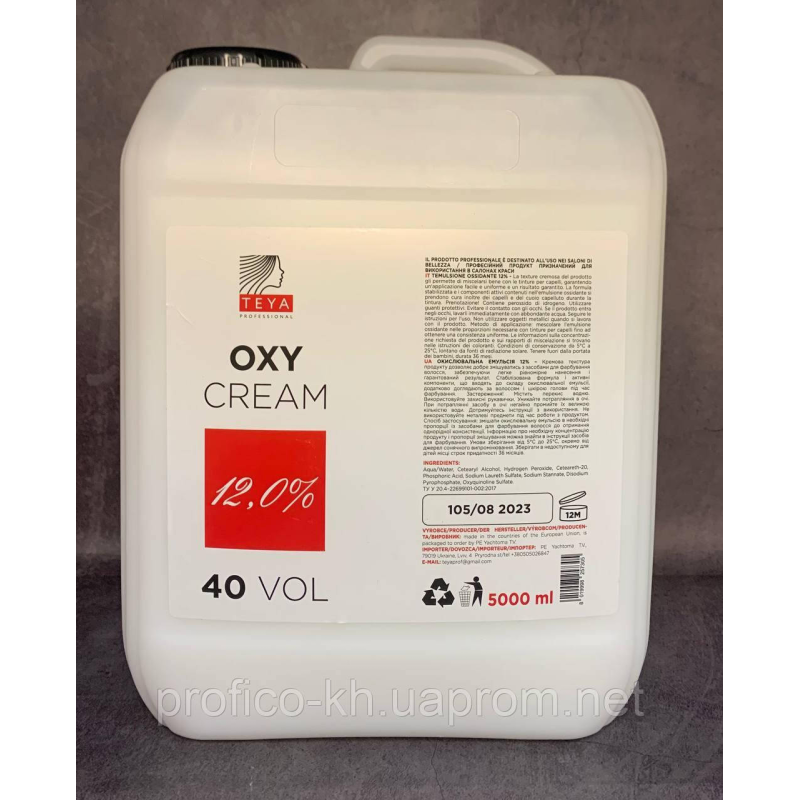 TEYA OxiCream 40 vol 12% 5000 ml TEYA OxiCream 40 vol 12% 5000 ml