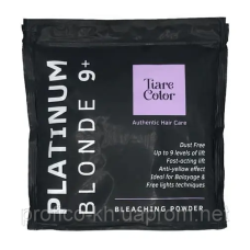 Порошок освітлювальний 9 рівнів Platinum Blonde 9+ Блакитний 500 гр. TIARE COLOR
