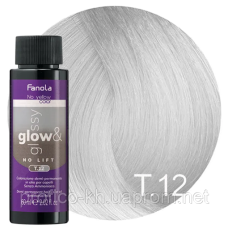 Т.12 Демі-перманентний масляний тонер No Yellow Glow/Glossy, Fanola. 60 мл.