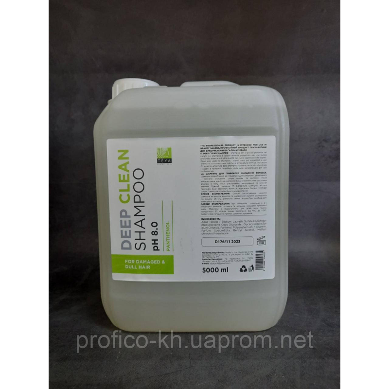 DEEP CLEAN pH 8.0 Шампунь для глибокого очищення TEYA 5000 мл DEEP CLEAN pH 8.0 Шампунь для глибокого очищення TEYA 5000 мл