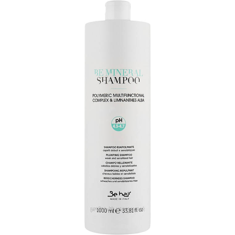 Ущільнюючий  шампунь з мінералами, 1000 мл. Be hair BE MINERAL