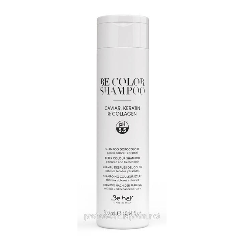 Шампунь після фарбування з кератином та колагеном 300 ml. Be Hair BE COLOR pH 5.5 (білий) Шампунь після фарбування з кератином та колагеном 300 ml. Be Hair BE COLOR pH 5.5 (білий)