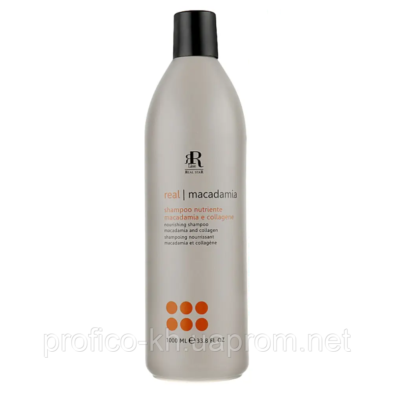 MACADAMIA STAR Шампунь з олією макадамії та колагеном RLINE, 1000 ml MACADAMIA STAR Шампунь з олією макадамії та колагеном RLINE, 1000 ml